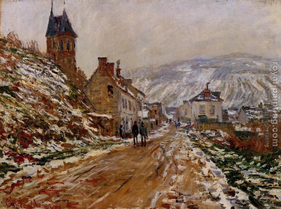 Claude Oscar Monet : The Road in Vetheuil in Winter